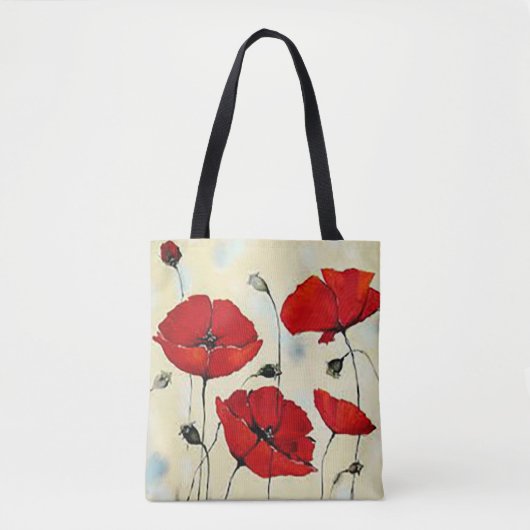 Canvas tas voor All-Over-Print Pazing Red Puppy Fl (Voorkant)
