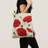 Canvas tas voor All-Over-Print Pazing Red Puppy Fl (Dichtbij)