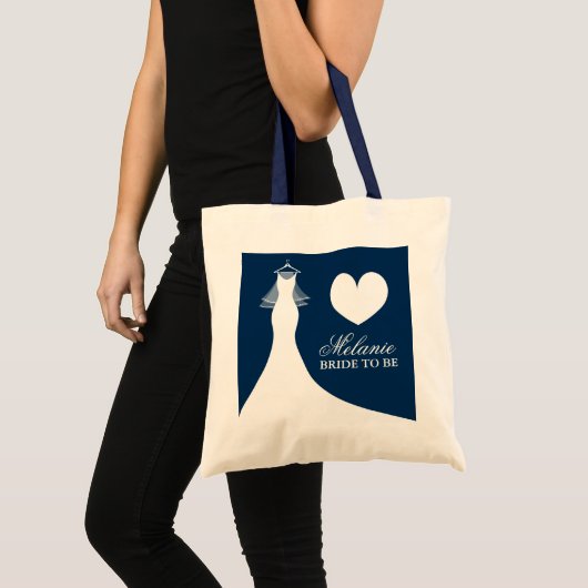 Canvas tas voor bruinbruid om een marineklek te wo (Voorkant (product))