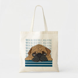 Canvas tas voor de begroting "Hug a dog" Bull Dog