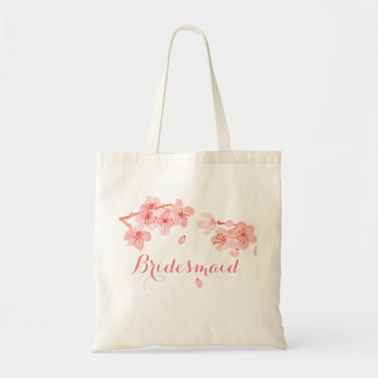 Canvas tas voor de roze kerry blossom bridesmaid b (Voorkant)