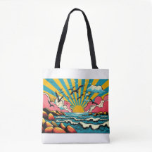 Canvas tas voor de strandwinkelbibliotheek