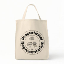 Canvas tas voor evenredige vertegenwoordiging