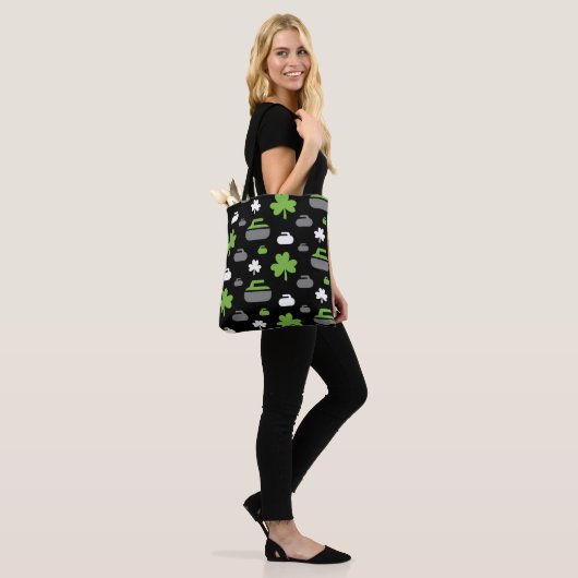 Canvas tas voor het krullen van raketten en shamro (Op model)