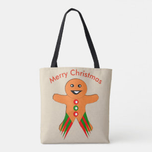 Canvas tas voor kerstfeestmaal ontbijtbrood