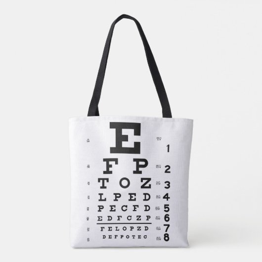 Canvas tas voor oogopslag Optometrist (Achterkant)
