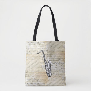 Canvas tas voor saxofone-muziek