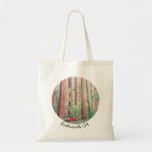 Canvas tas voor waterverf van kustmammoetbomen
