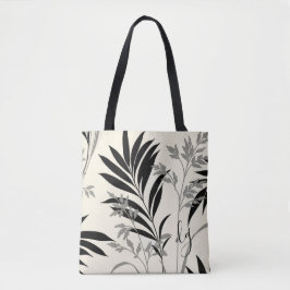 Canvas tas voor zwarte en grijze Fern Fronds