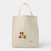 Canvas tas: Vruchten & Wijn Tote Bag (Achterkant)