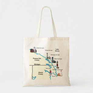 Canvas tas vuurtoren van het noordoosten van Michi