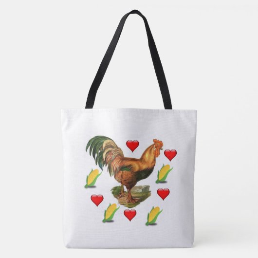 Canvas tas White Rooster Corn (Voorkant)