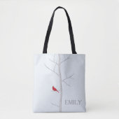 Canvas tas wintervogelboom (Voorkant)