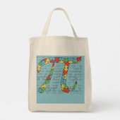 Canvas tas wiskunden patterned design (Achterkant)