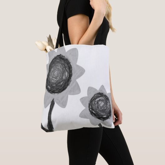 canvas tas zonnebloemen (Dichtbij)