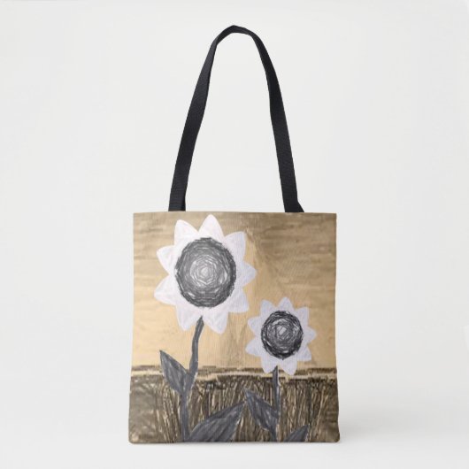 canvas tas zonnebloemen (Voorkant)