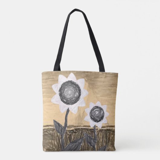 canvas tas zonnebloemen (Achterkant)