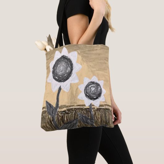 canvas tas zonnebloemen (Dichtbij)