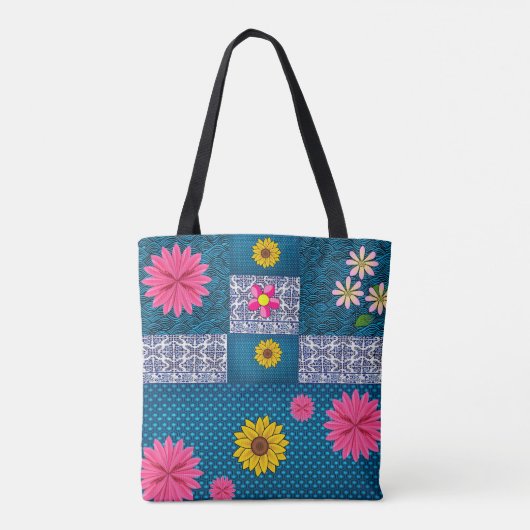 canvas tas zonnebloemen (Achterkant)
