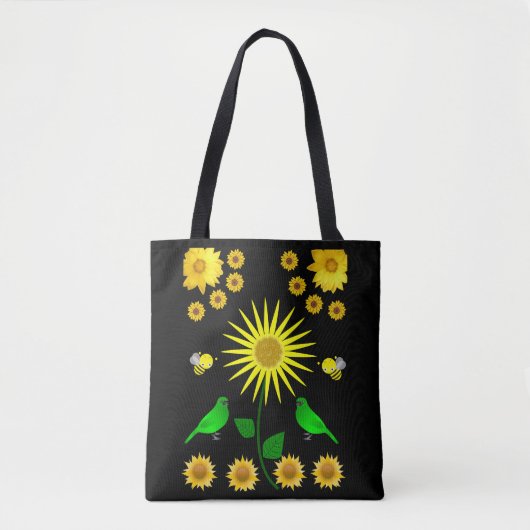 canvas tas zonnebloemen (Voorkant)