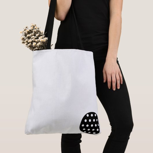 Canvas tas Zwart & Wit Stippen (Dichtbij)