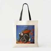 canvas tas zwarte konijn (Voorkant)