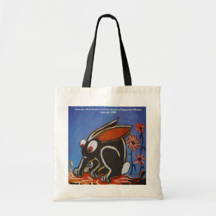 canvas tas zwarte konijn
