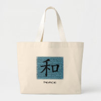 canvas tassen Chinees symbool voor vrede in turkoo