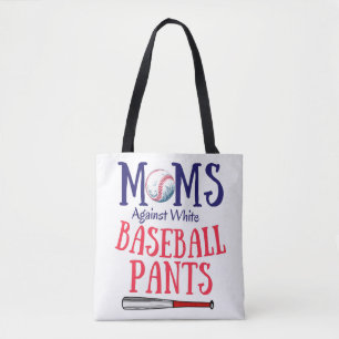 Canvas tassen tegen witte honkbal