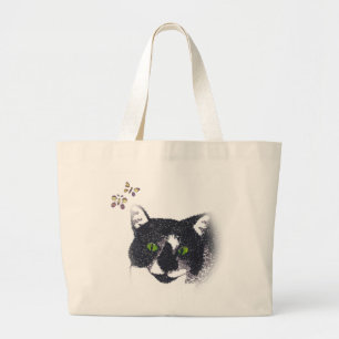 Canvas tassen van Tuxedo Cat en Butterflies