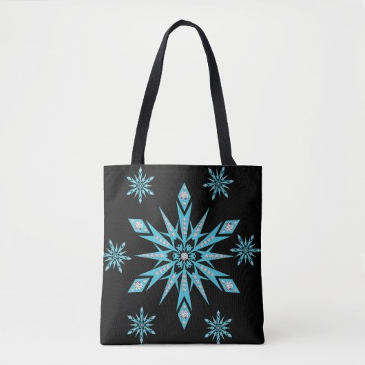 Canvas tassen voor kerstmis, Snowflake (Voorkant)