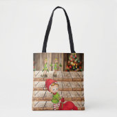 Canvas tassen voor kerstvrouwen, Elf (Voorkant)