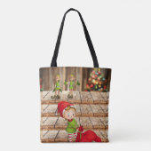 Canvas tassen voor kerstvrouwen, Elf (Achterkant)