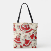 Canvas tassen voor kerstvrouwen, Vintage (Achterkant)