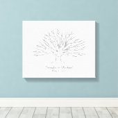 Canvas Thumbprint Tree Gastenboek (Insitu (Houten vloer))