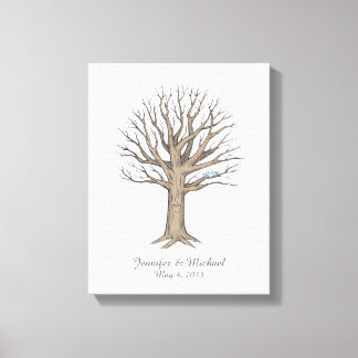 Canvas Thumbprint Tree Gastenboek