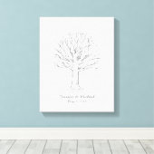 Canvas Thumbprint Tree Gastenboek (Insitu (Houten vloer))
