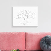 Canvas Thumbprint Tree Gastenboek Afdruk (Insitu (Woonkamer))