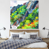 Canvas van de natuur afdruk (Insitu (Slaapkamer))