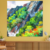 Canvas van de natuur afdruk (Insitu (Woonkamer))