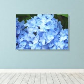 Canvas - Verpakt - Blue Hydrangea Afdruk (Insitu (Houten vloer))