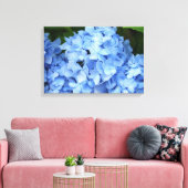 Canvas - Verpakt - Blue Hydrangea Afdruk (Insitu (Woonkamer))