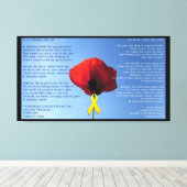 Canvas - Verpakt - Memorial Day Poppy (Insitu (Houten vloer))