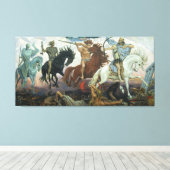 Canvas Vier ruiters van Apocalyps Viktor Vasnetso (Insitu (Houten vloer))