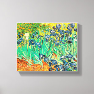 Canvas Vincent van Gogh Irissen 1889 Blauwe Bloeme Afdruk