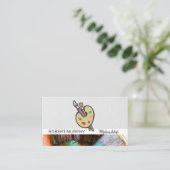 Canvas | Visitekaartje verfpenselen (Staand voorkant)