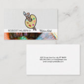 Canvas | Visitekaartje verfpenselen (Voorkant / Achterkant)