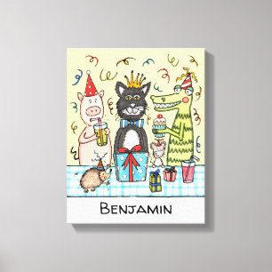 Canvas voor gepersonaliseerd Afbeelding van partij Afdruk
