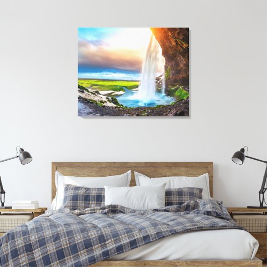 Canvas Wall Art-Waterfall (Insitu (Slaapkamer))