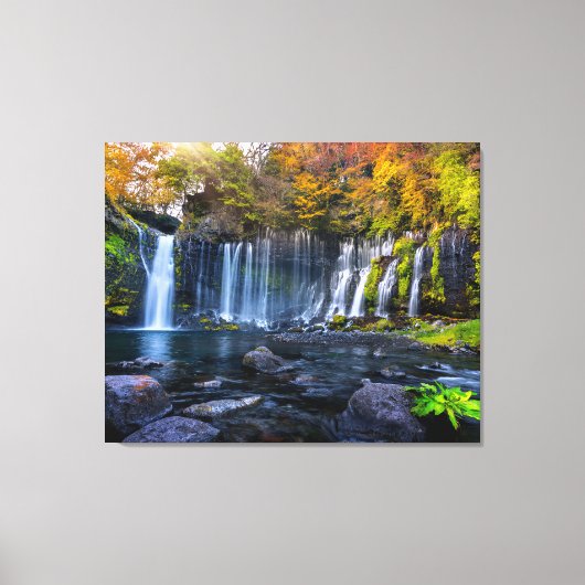 Canvas Wall Art-Waterfall Japan Afdruk (Voorkant)